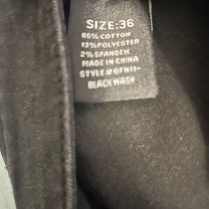 Black Stacked frayed jeans